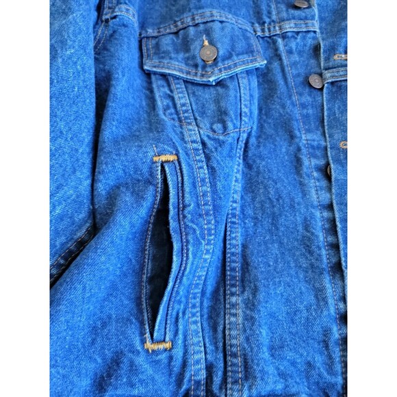 Levis Mens L Jean Jacket Trucker 70507 0214 Dark Blue VTG Retro USA Work EUC - Picture 11 of 16